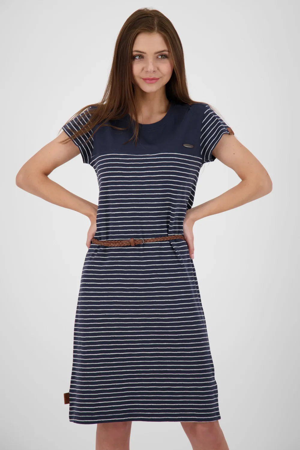 Alife & Kickin LeonieAK Kleid Dunkelblau Gestreift