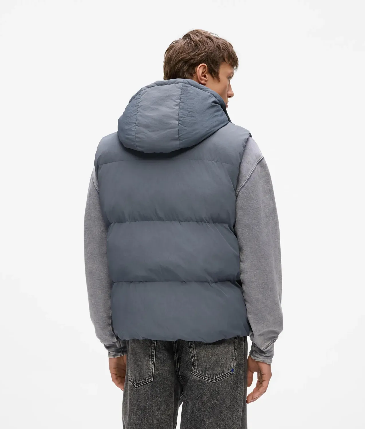 Karl Lagerfeld Jeans Puffer Weste mit Kapuze wattiert