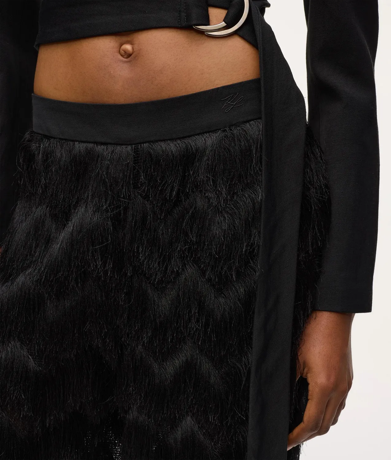 Karl Lagerfeld KL Studio Fringe Pants Hose Fransen