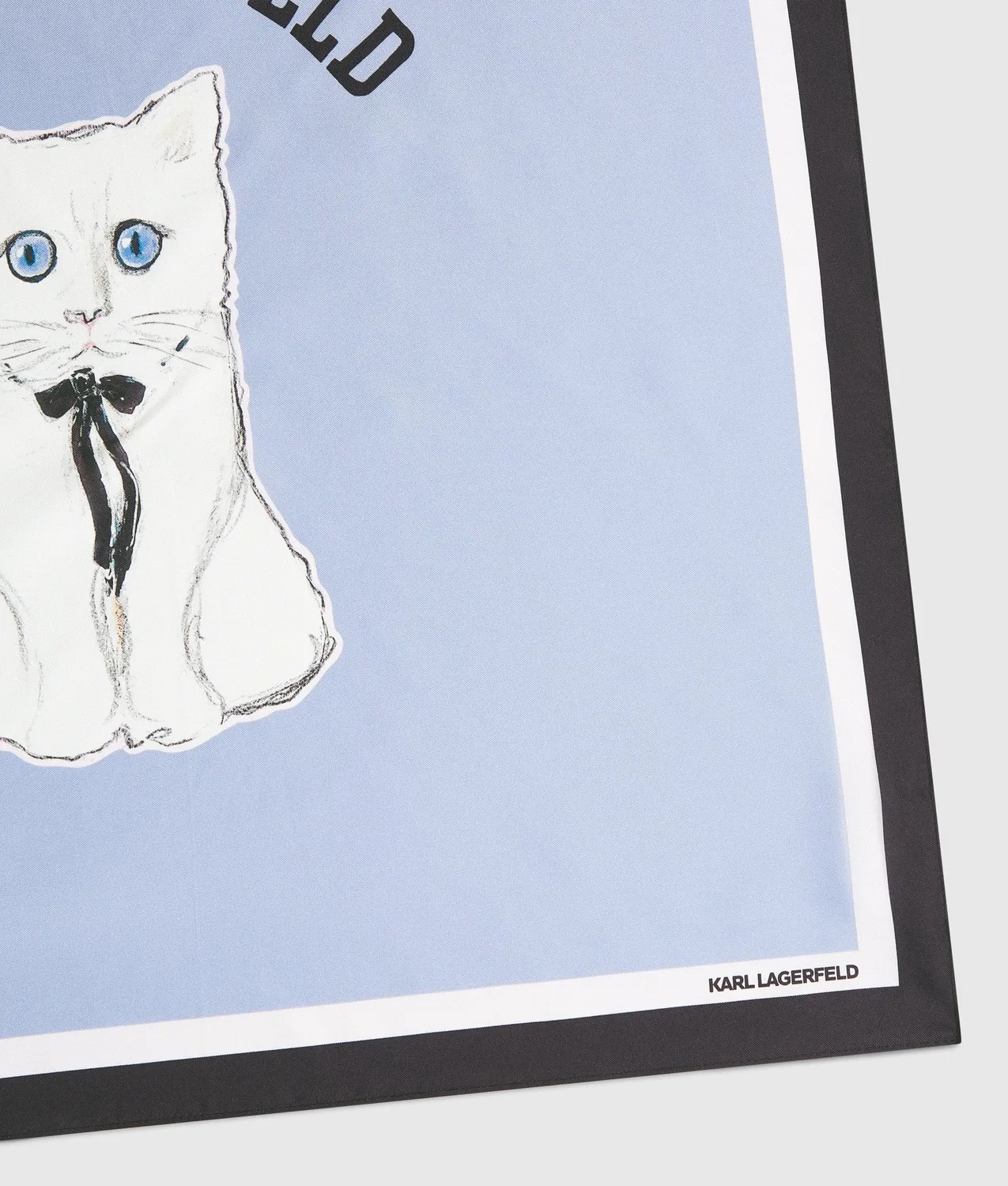 Karl Lagerfeld Ikon Choupette Silk Scarf Seide Tuch