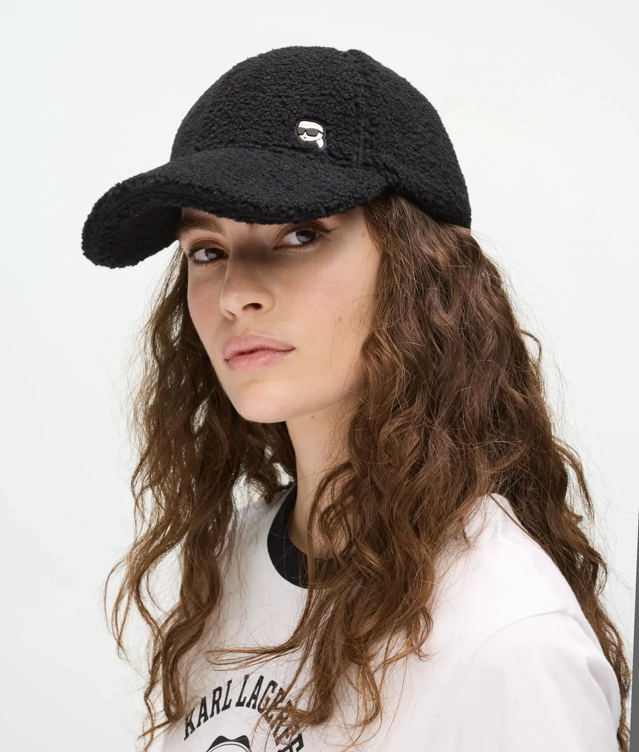 Karl Lagerfeld Ikon Cap Kunstfell 6-Panel