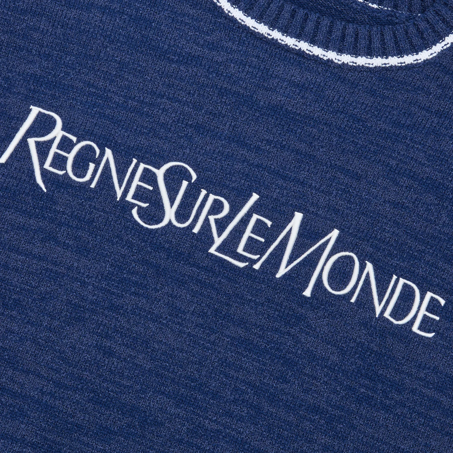 Corteiz RSLM Knit Crewneck Strickpullover Navy Stick