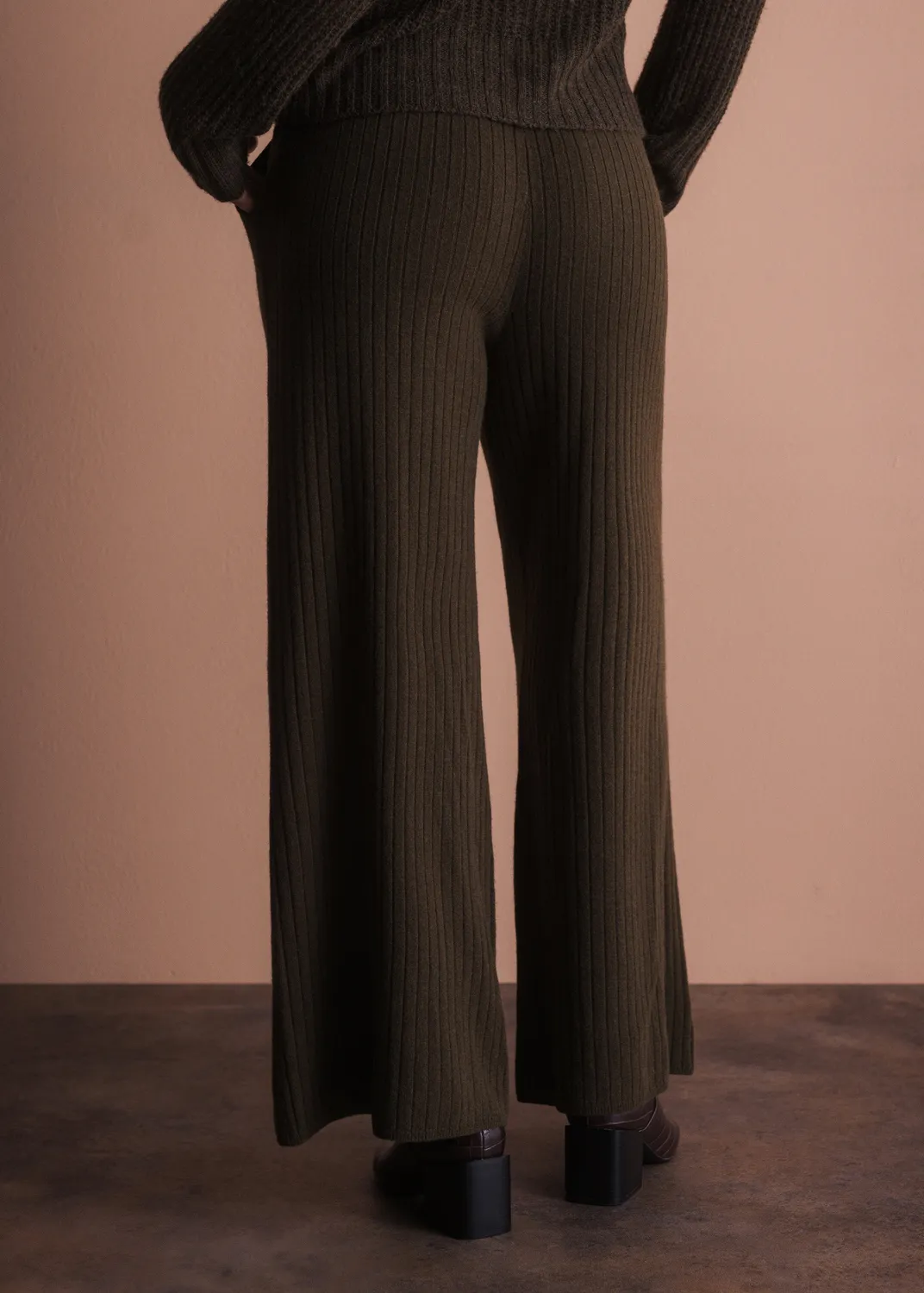 Senatex Strickhose mit Bindeband Hose Forest Merino