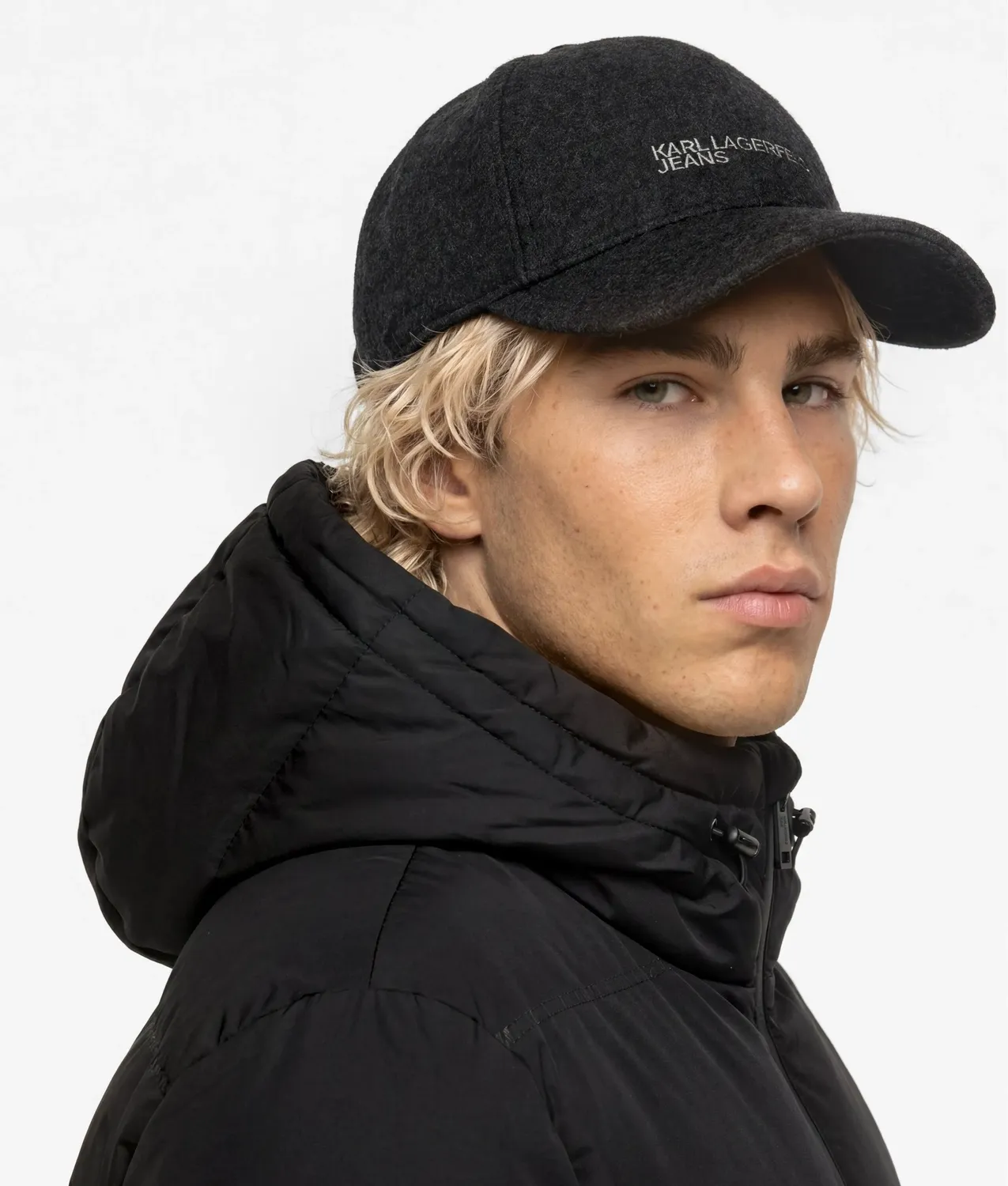 Karl Lagerfeld Logo Cap Wollmix mit Stick