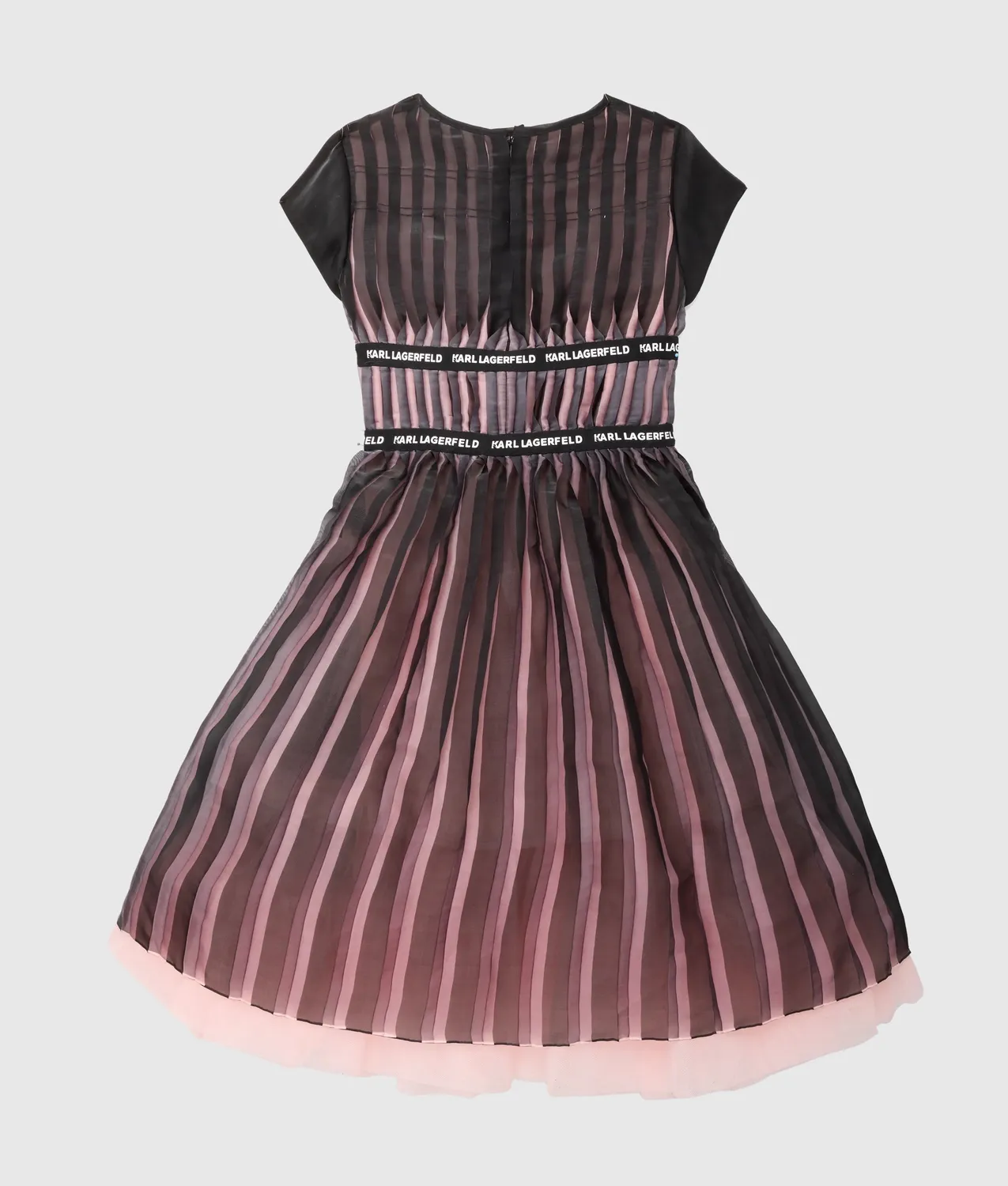 Karl Lagerfeld Girls Pleated Mesh Kleid mit Plissee