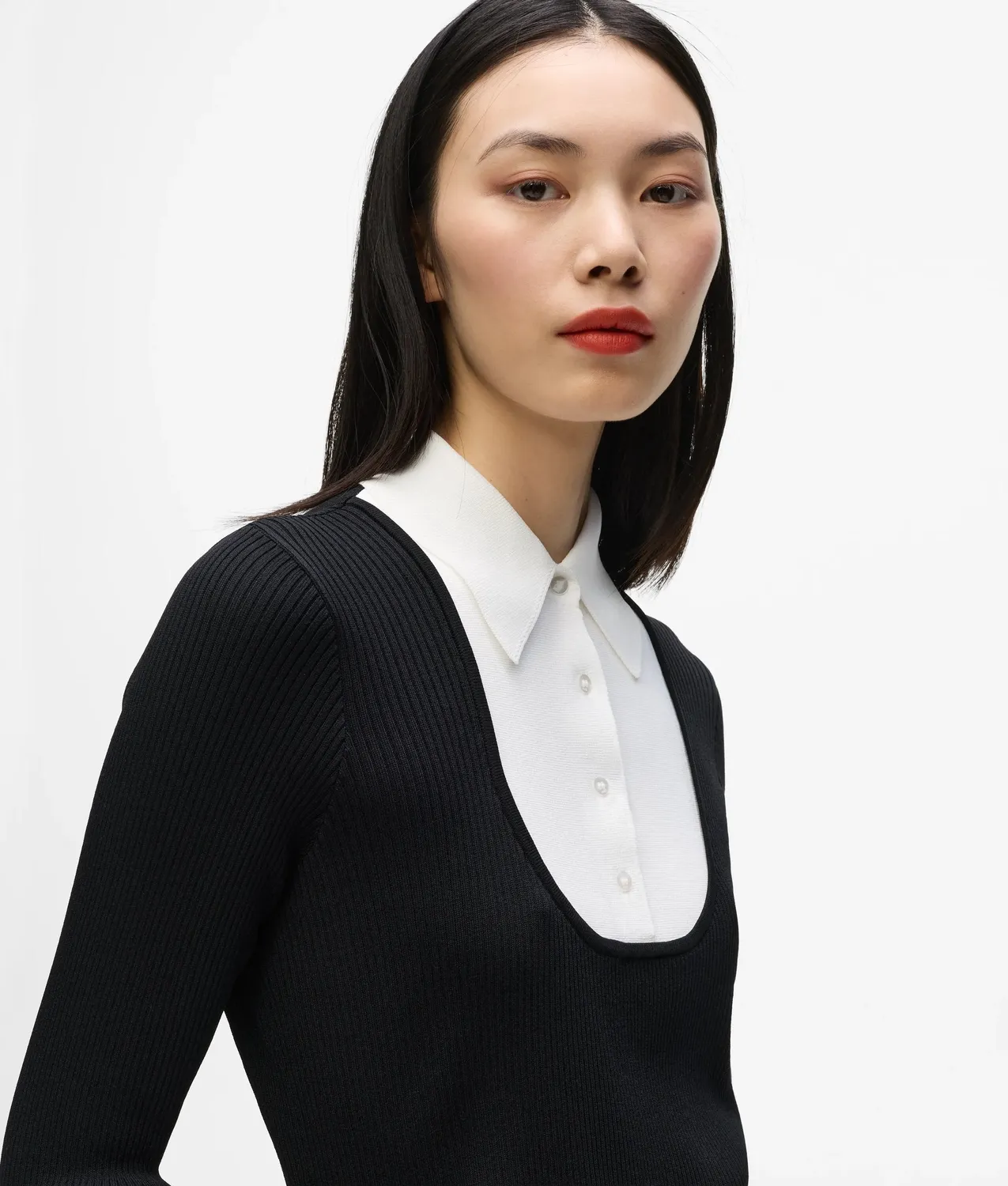 Karl Lagerfeld Shirt Detail Pullover Strick