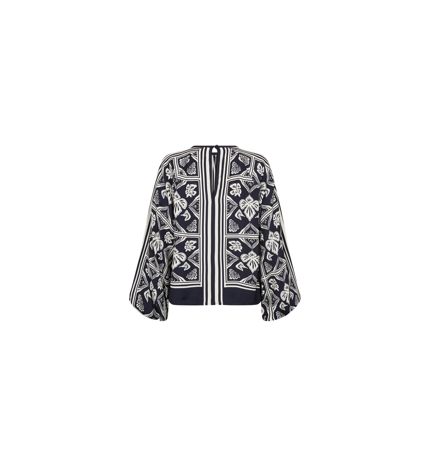 Mos Mosh MMMilkey Linocut Bluse Print mit Rundhals