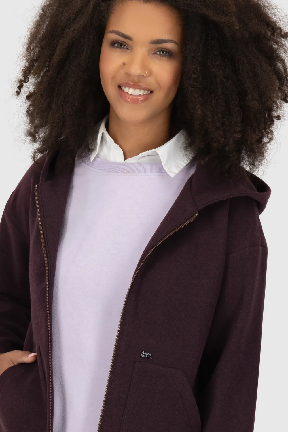 Alife & Kickin LilithAK J Steppmantel Violett Winter