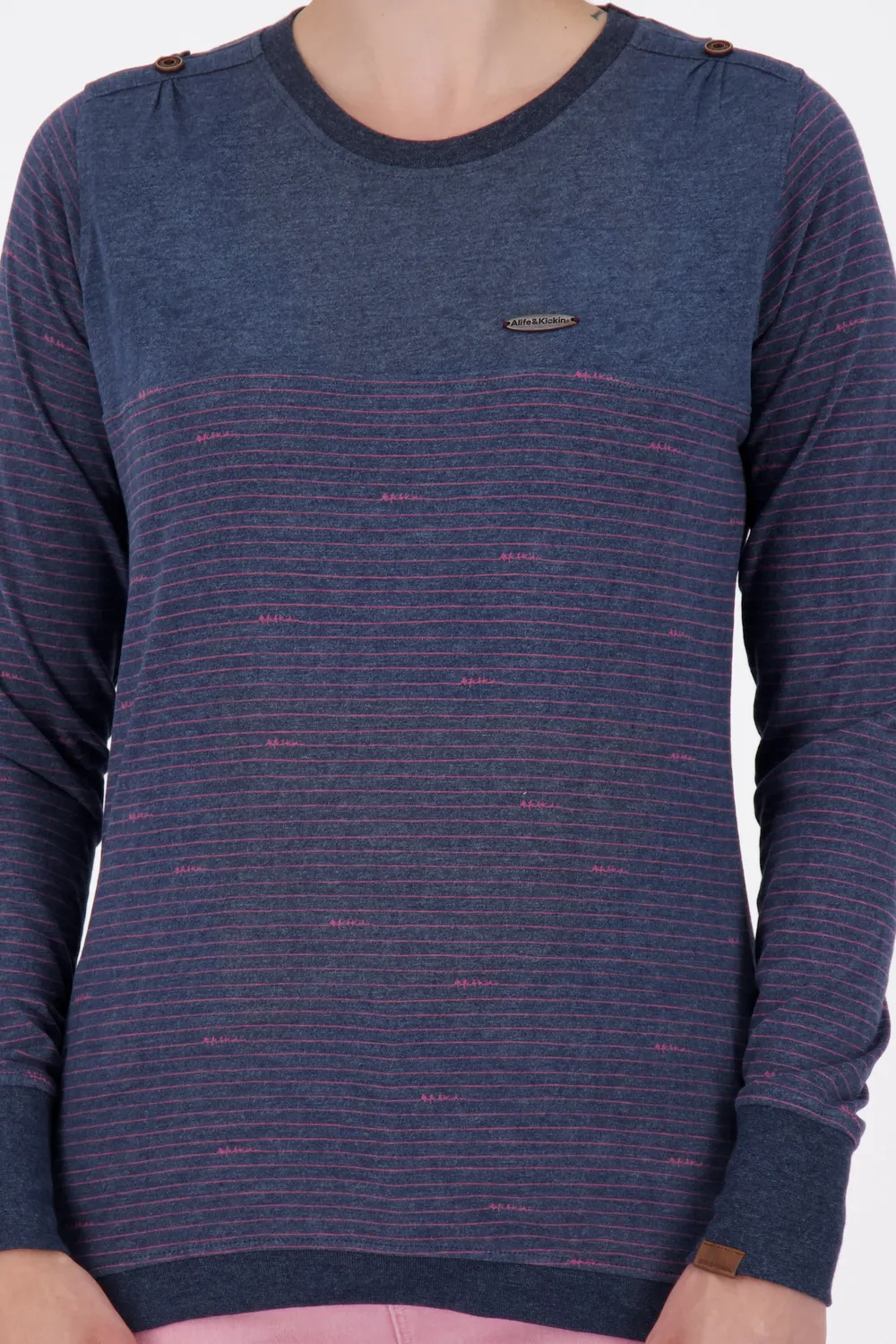 Alife & Kickin LeonieAK Z Longsleeve Dunkelblau gestreift
