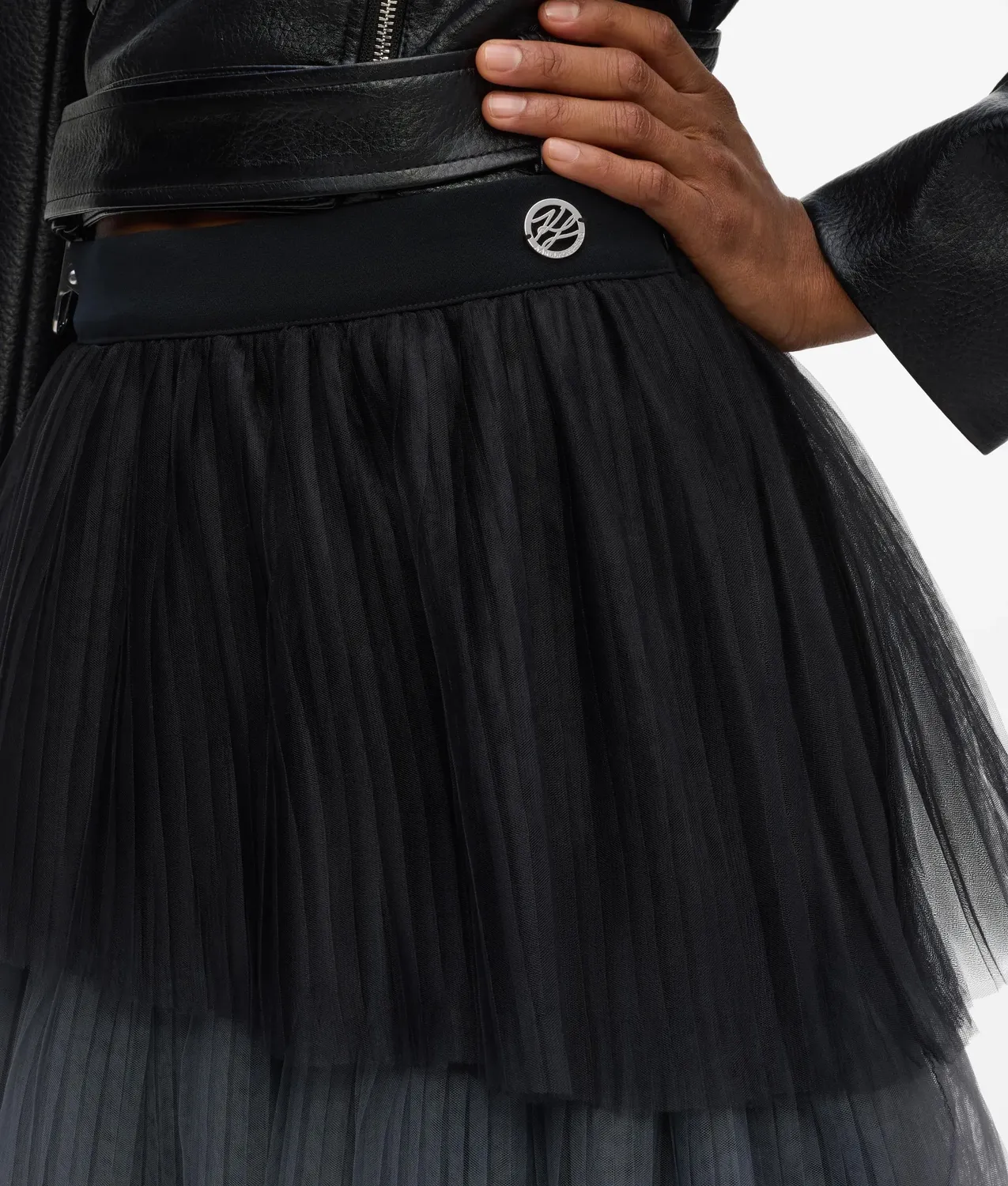 Karl Lagerfeld Asymmetric Ombré Tüllrock Stufenrock Degradé