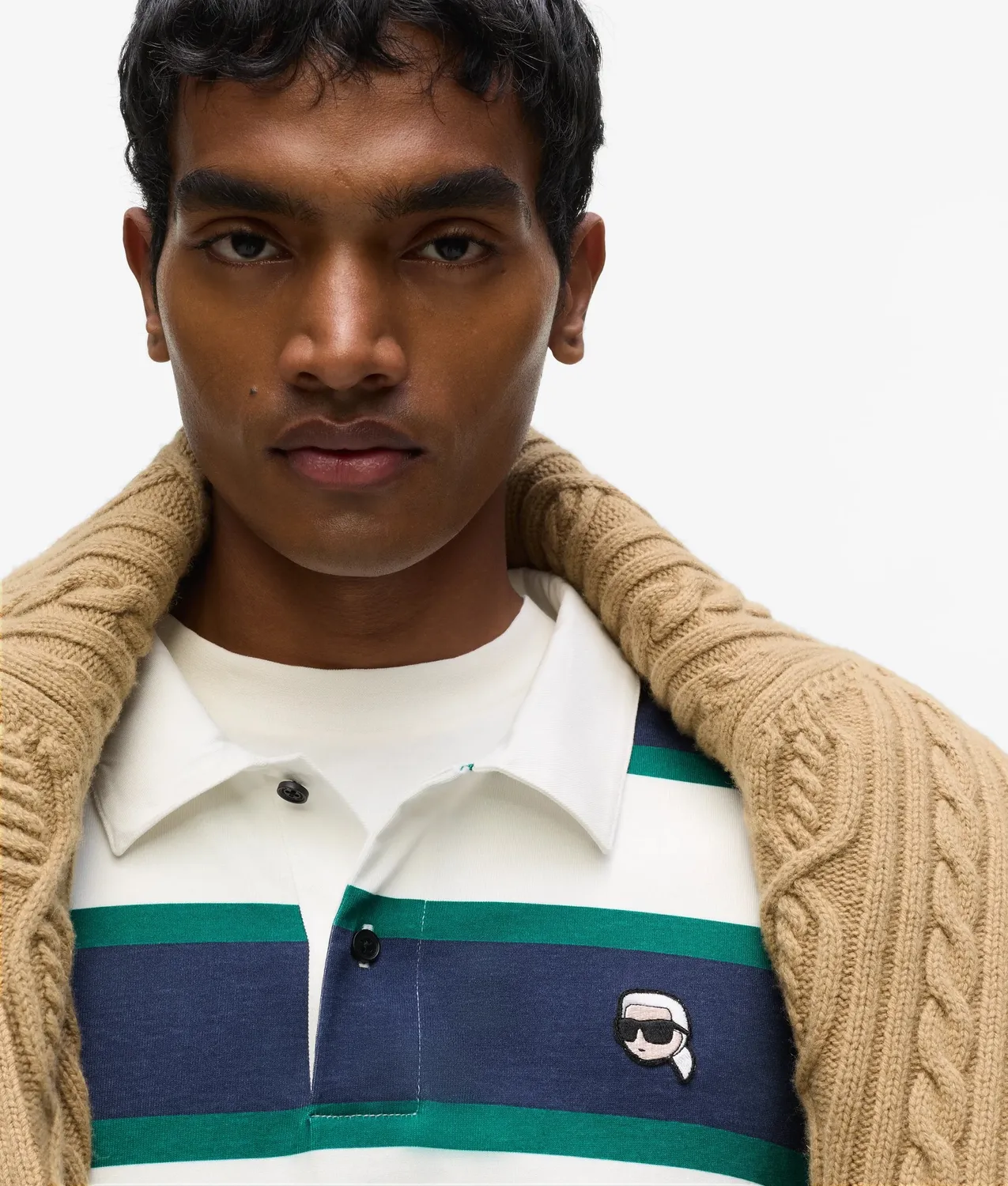 Karl Lagerfeld Ikon Rugby Polo gestreift Herren