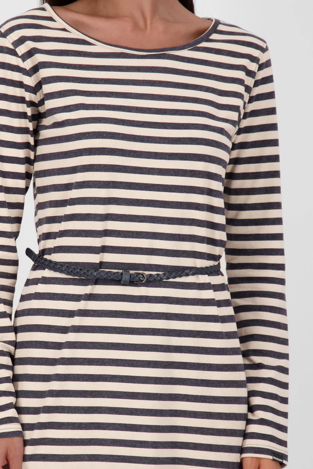 Alife & Kickin EllinAK Z Kleid langarm dunkelblau gestreift