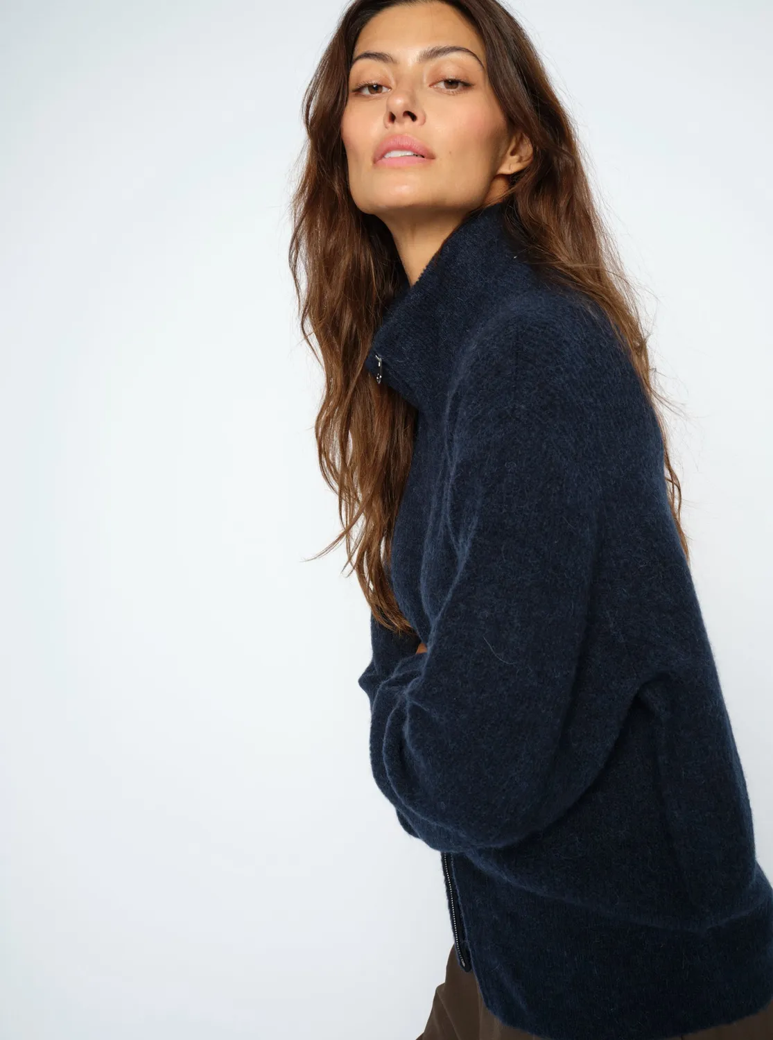 Mos Mosh MMThora Strickjacke Salute Navy Wolle