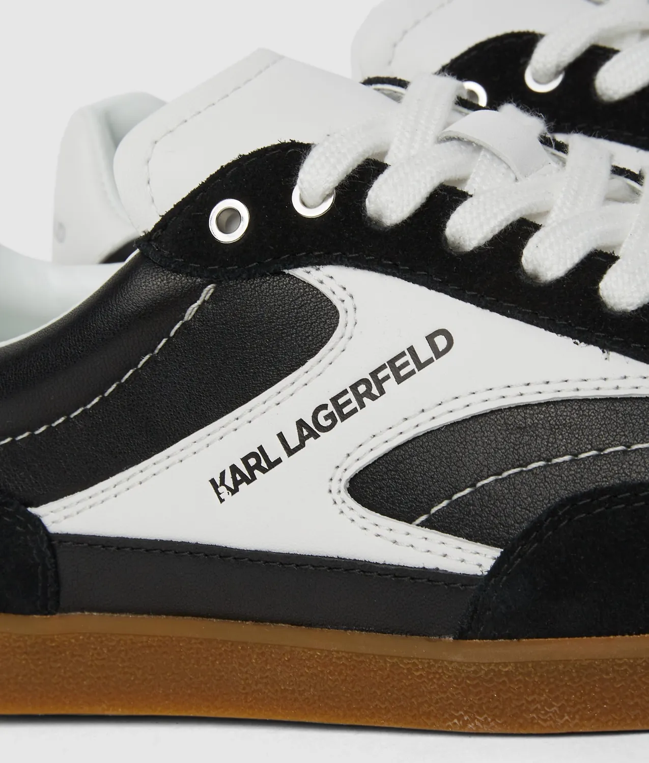 Karl Lagerfeld KL Jeans Kandidate Sneaker Leder weiß