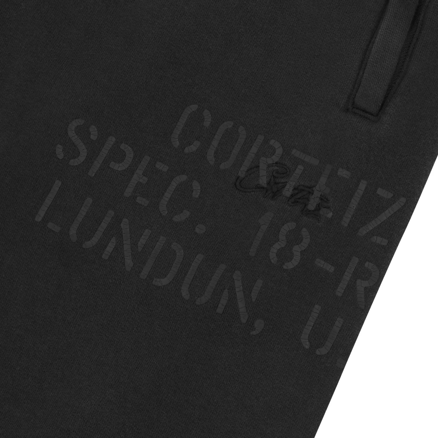 Corteiz HMP Stencil Jogginghose Black Overdye 440gsm