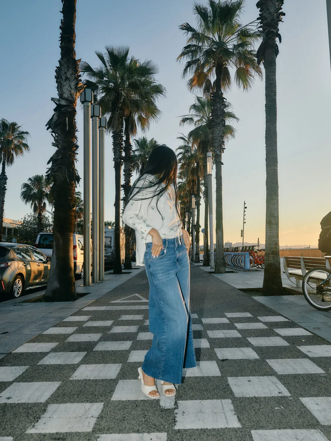 Mos Mosh MMHNoble Dreamy Jeans Wide Leg Blau