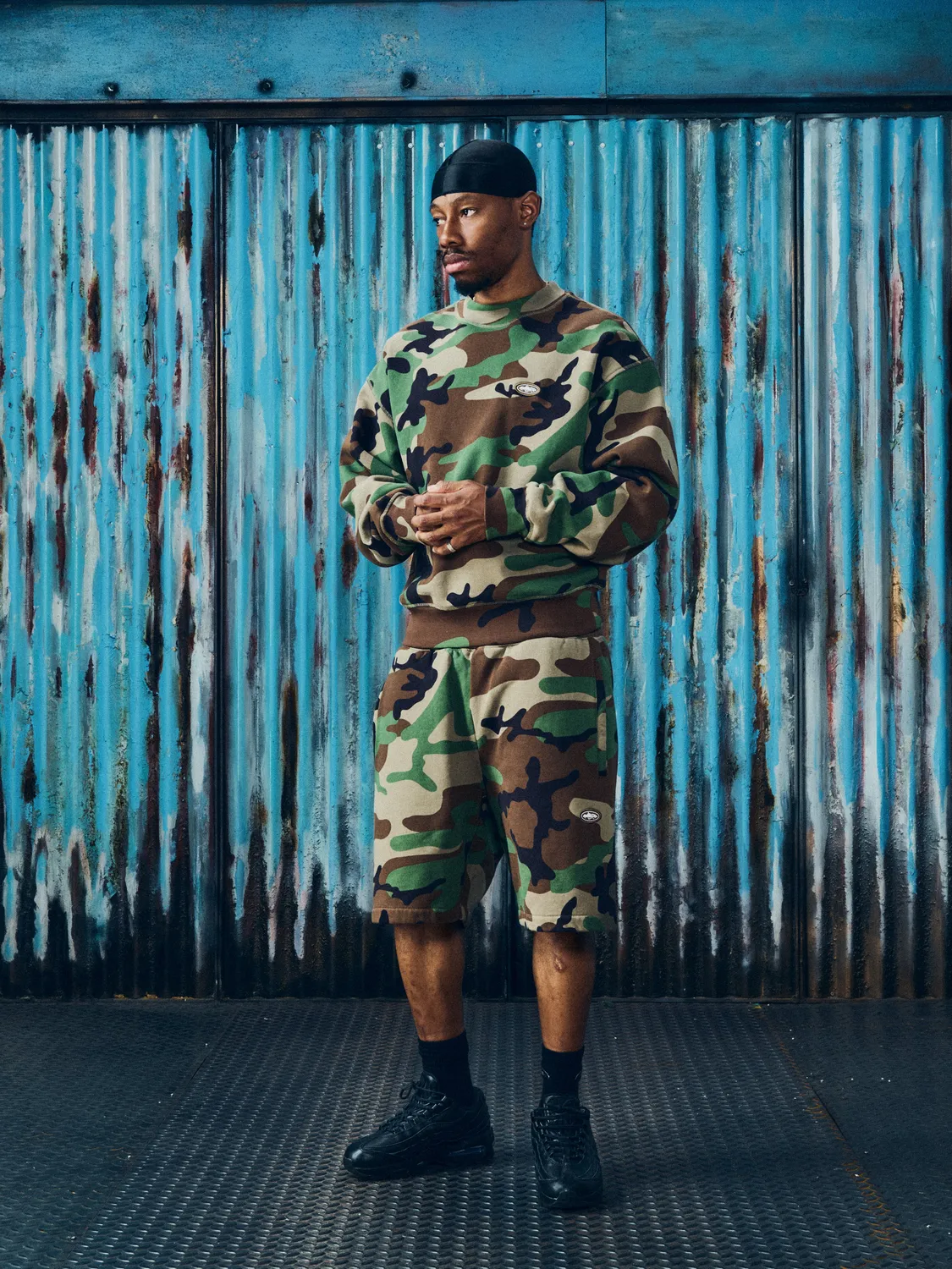 Corteiz Mini Island Crewneck Sweatshirt Woodland Camo