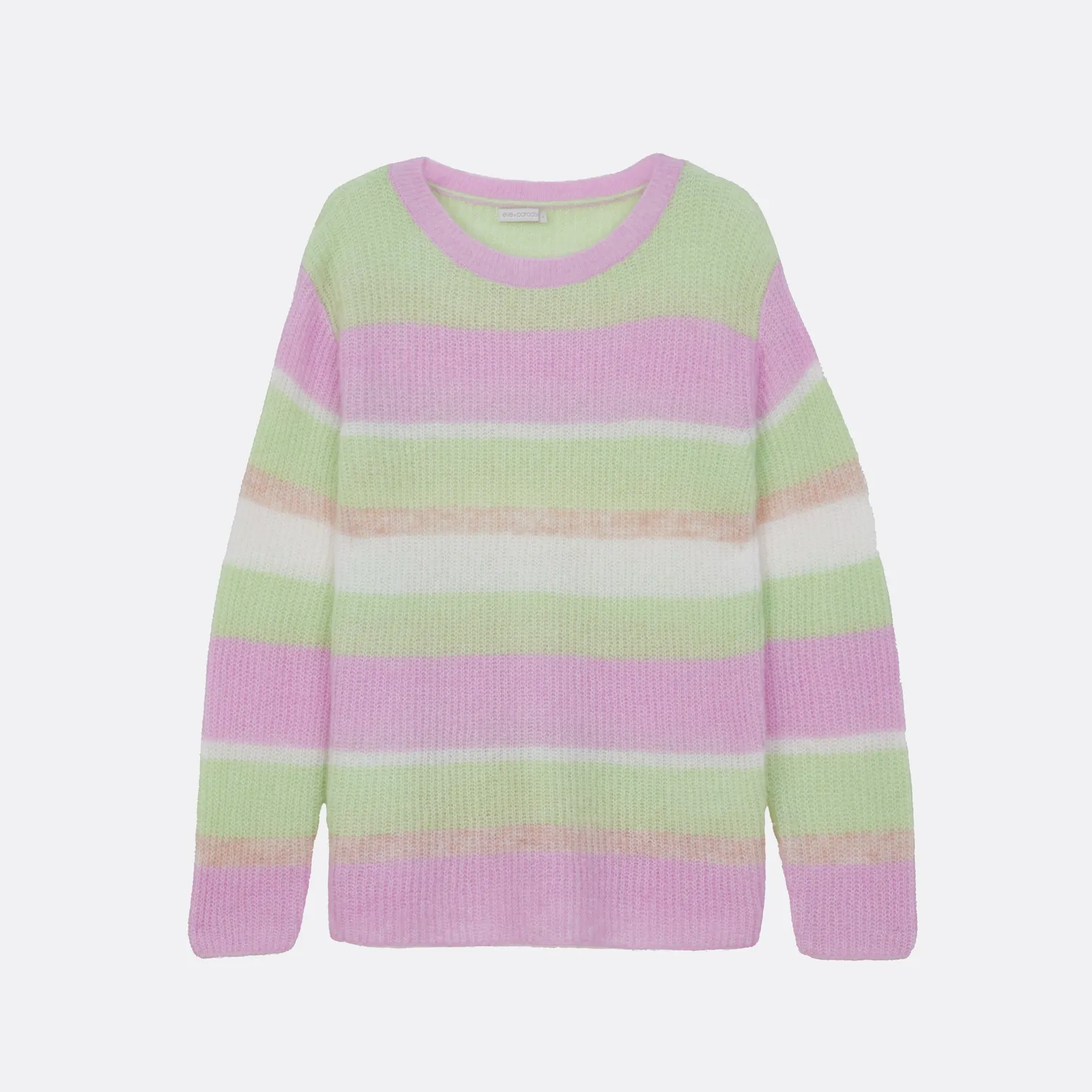 Senatex Alpakamix Strickpullover Pistaccio Streifen