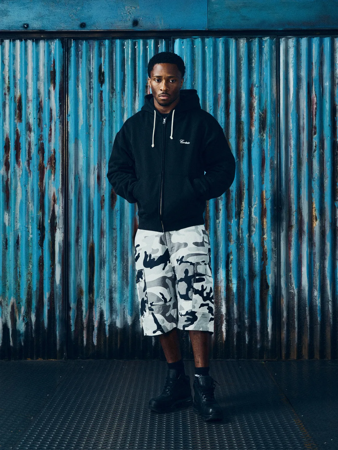 Corteiz Guerillaz Cargo Short Arctic Camo Ripstop