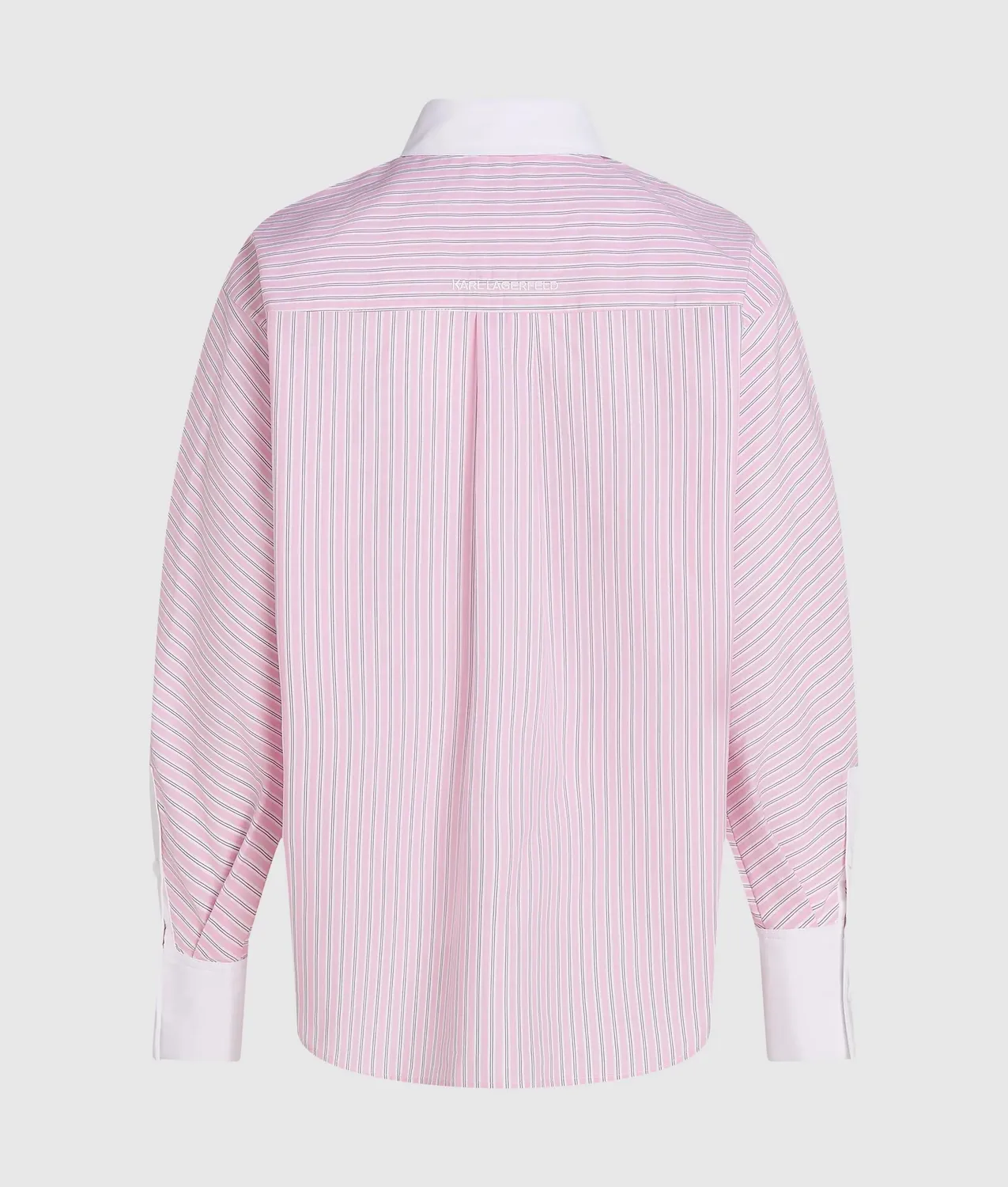 Karl Lagerfeld Ikon Streifen-Bluse Kontrastkragen