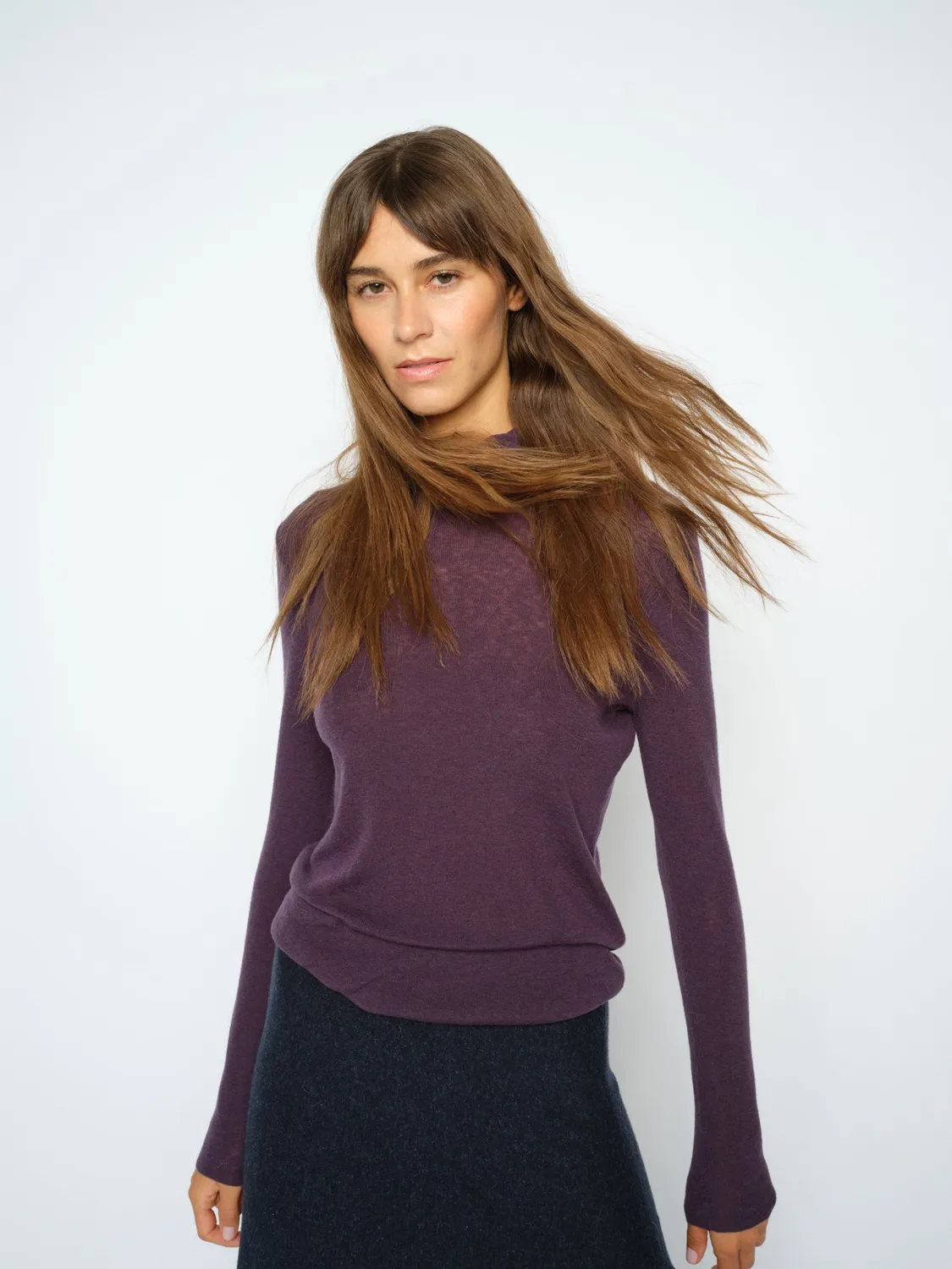 Mos Mosh MMBouch Rollneck Pullover Wolle Slim Braun