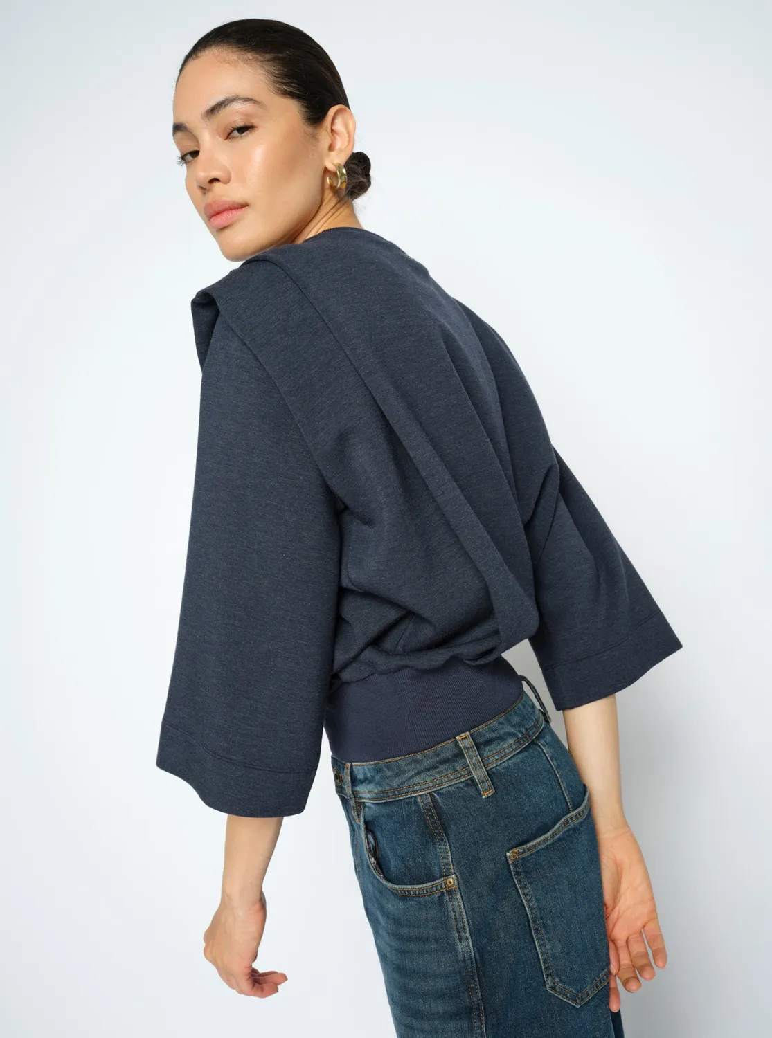 Mos Mosh MMMae Sweatshirt 3/4-Arm Relaxed