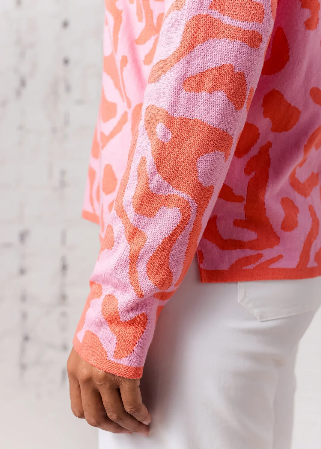 Senatex Jacquard Pullover Animalprint Aurora Combo Bio-Baumwolle
