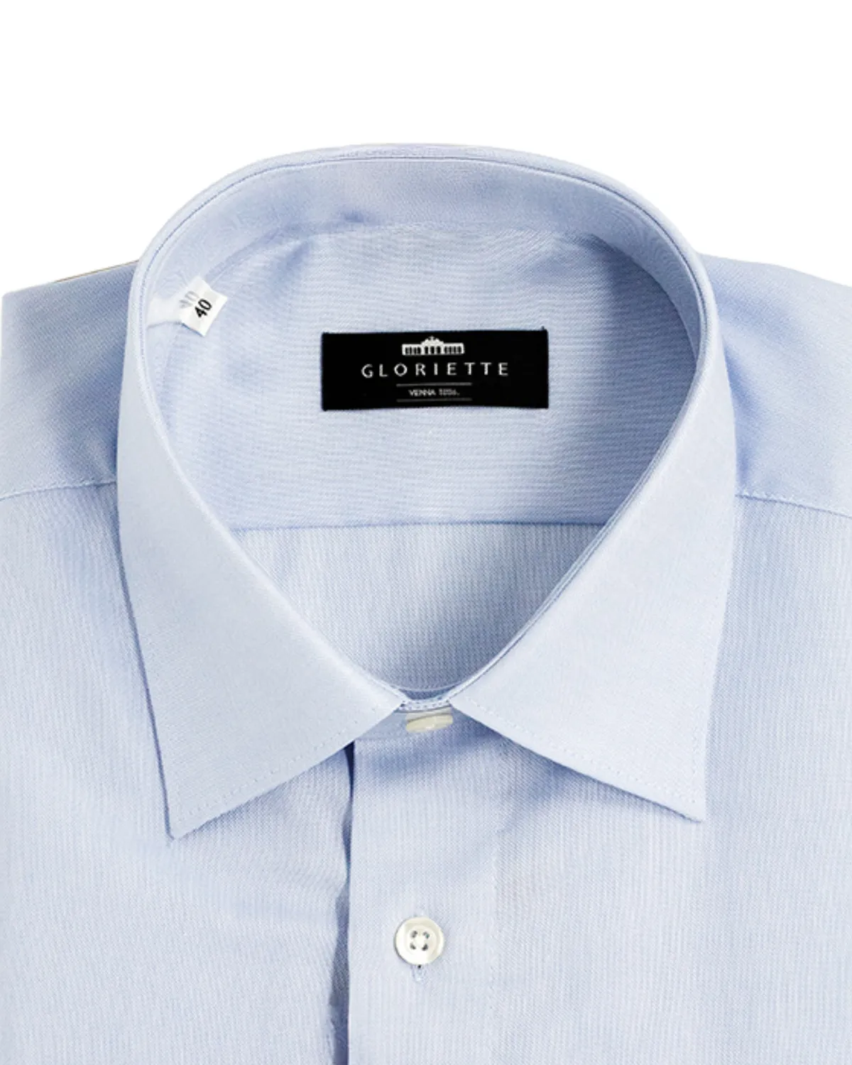Gloriette Fein Oxford Hemd Hellblau bügelfrei Fashion Fit