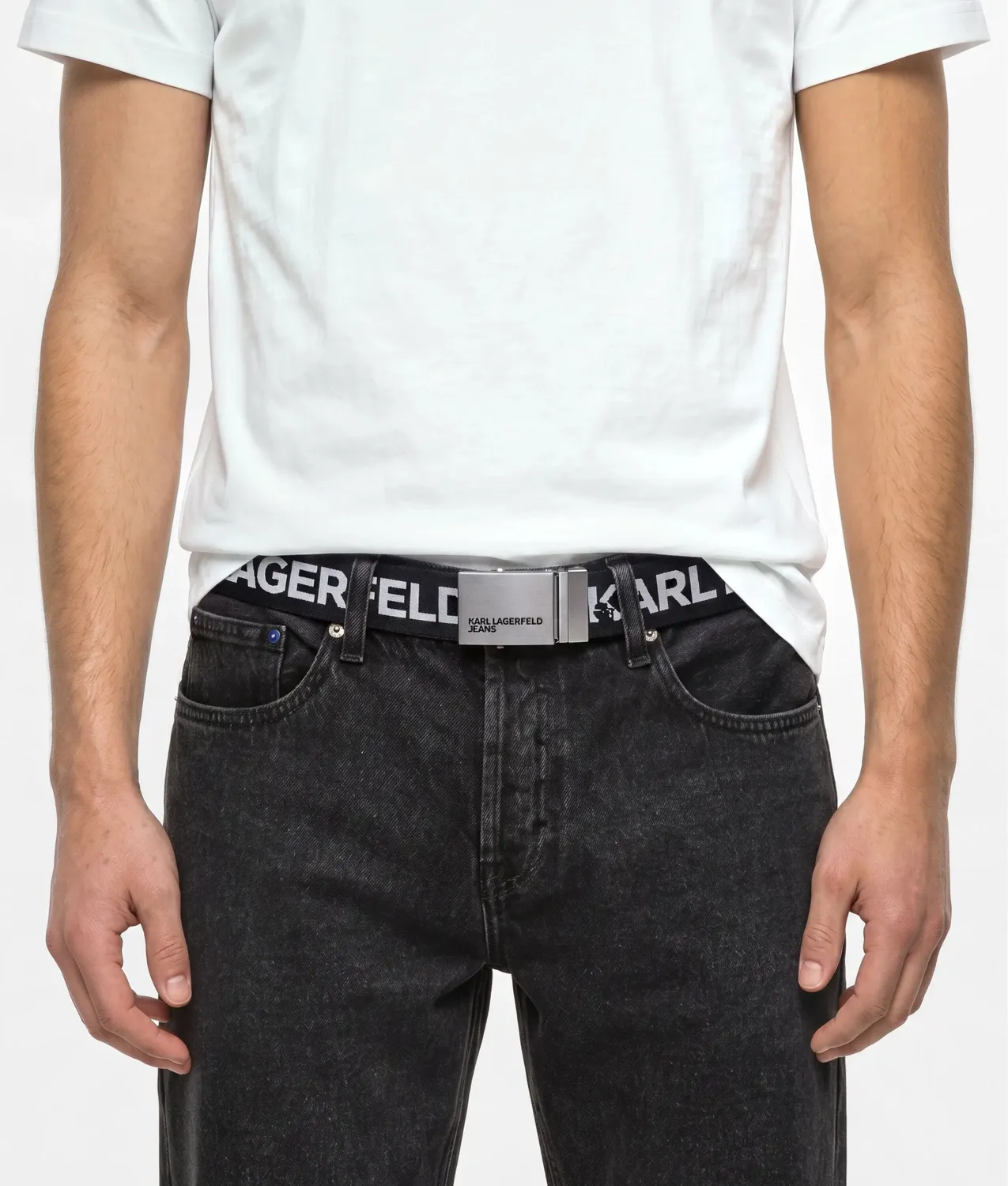 Karl Lagerfeld KL Jeans Wendegürtel Webband