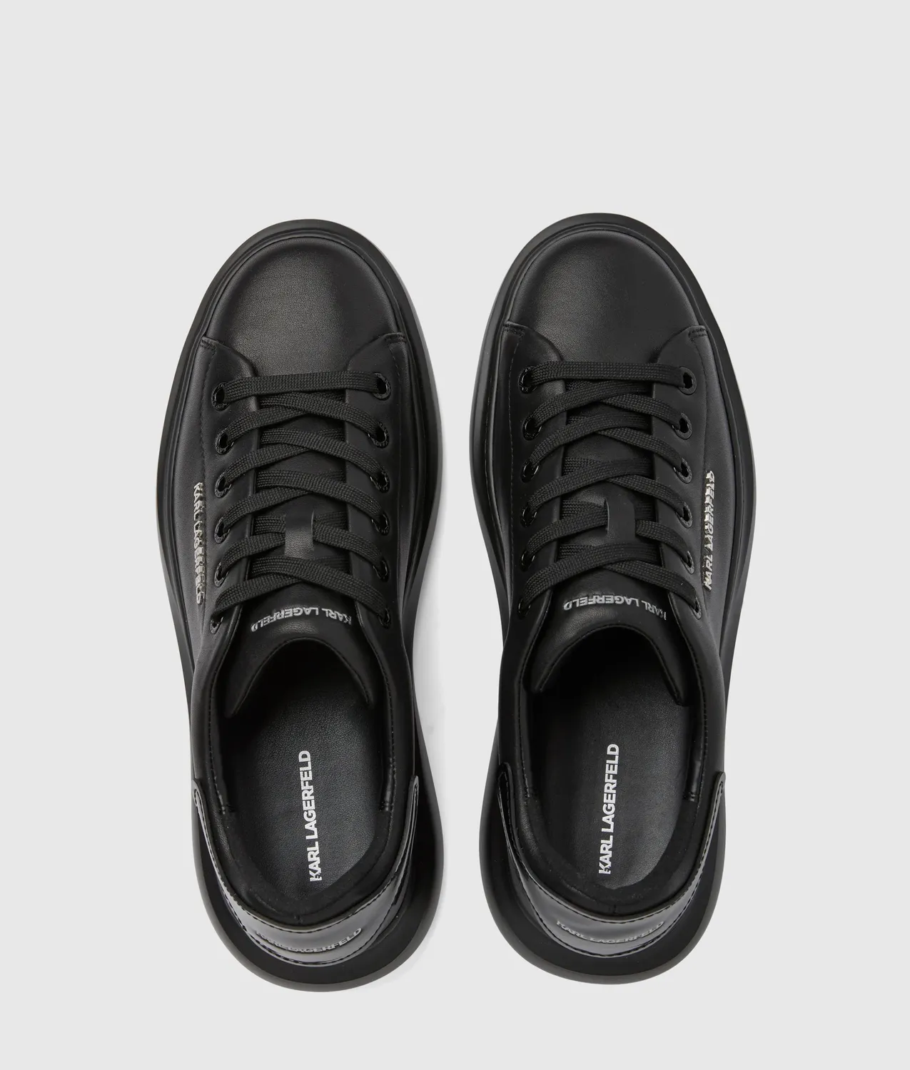 Karl Lagerfeld Ikon Kore Sneaker Leder Glanz-Akzente