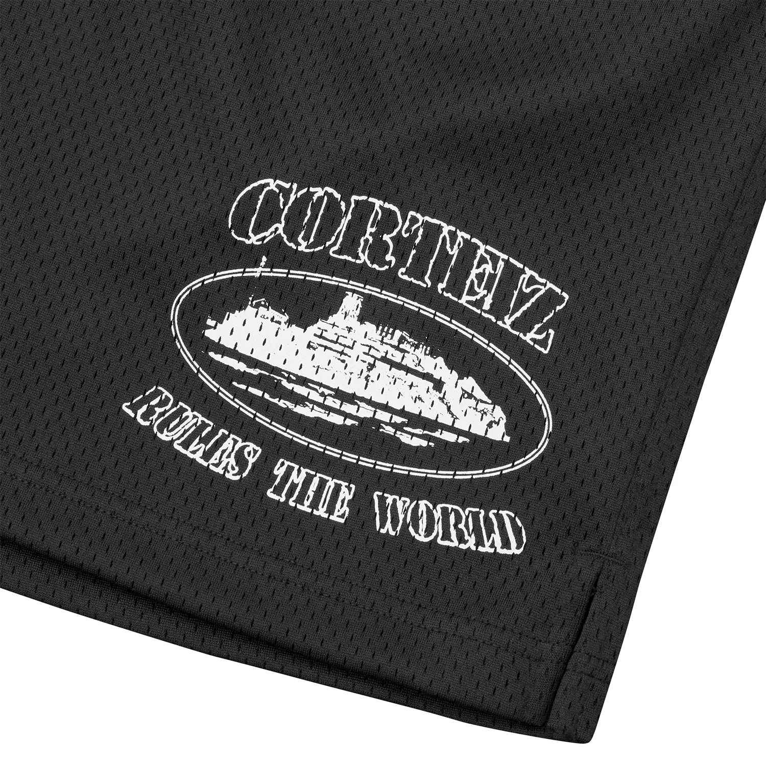 Corteiz OG Alcatraz Mesh Short Schwarz mit Zip