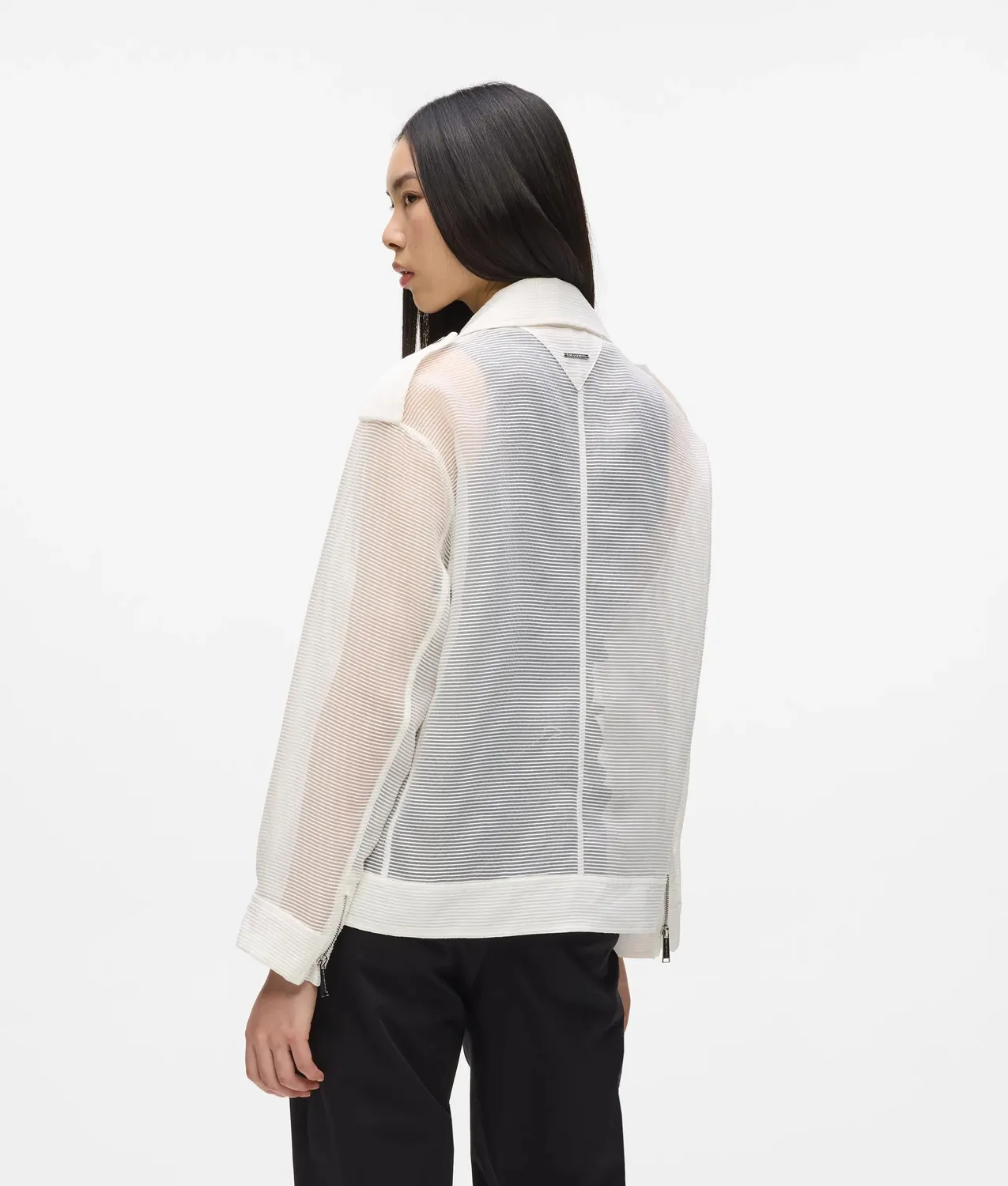 Karl Lagerfeld Organza Bikerjacke Transparent Größe 0-10
