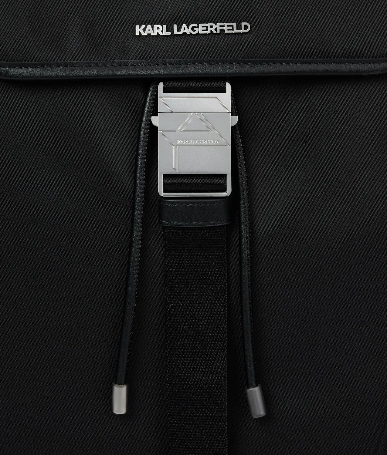 Karl Lagerfeld K/Nylon Buckle Rucksack schwarz Nylon