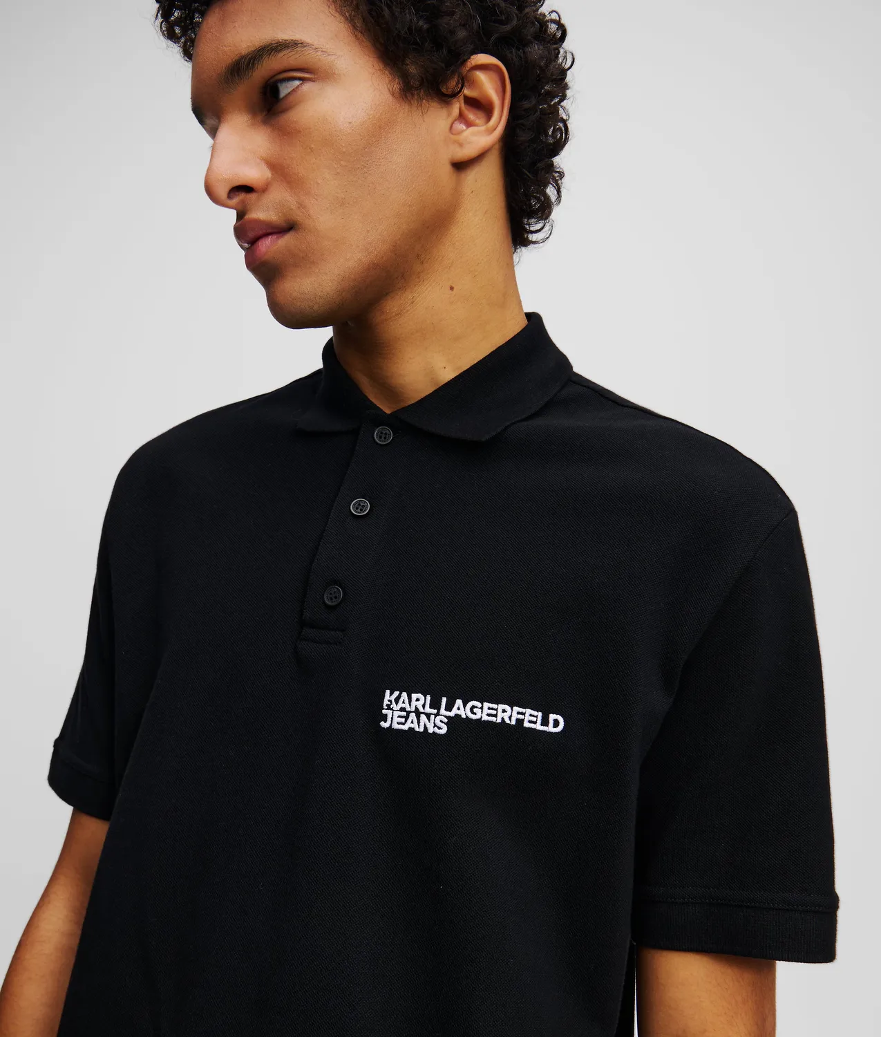 Karl Lagerfeld KL Jeans Logo Poloshirt Bio-Baumwolle