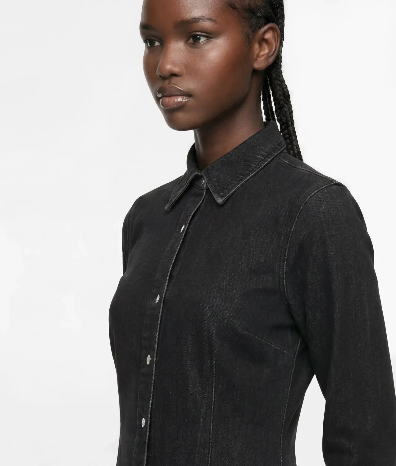 Karl Lagerfeld KL Jeans Denim Kleid XS-XL Trompetenärmel