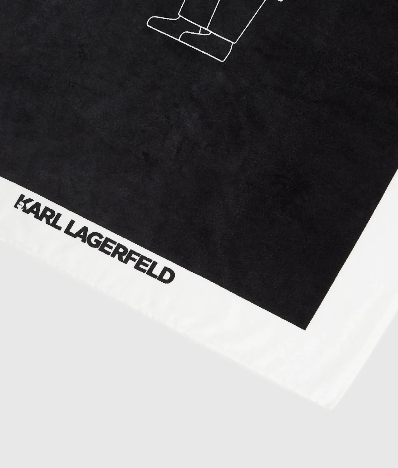 Karl Lagerfeld Ikon Badetuch Baumwolle weiß