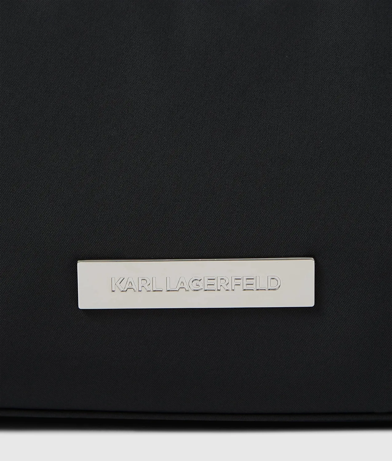 Karl Lagerfeld Ikon Nylon Charm Schultertasche schwarz