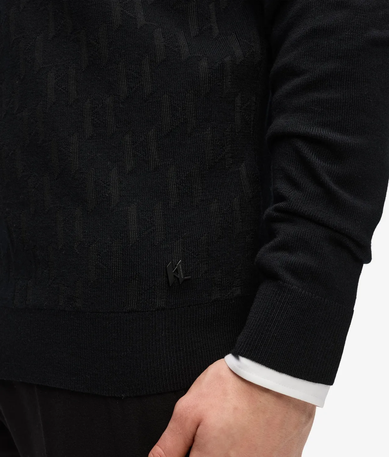 Karl Lagerfeld Monogram Pullover Herren Rundhals