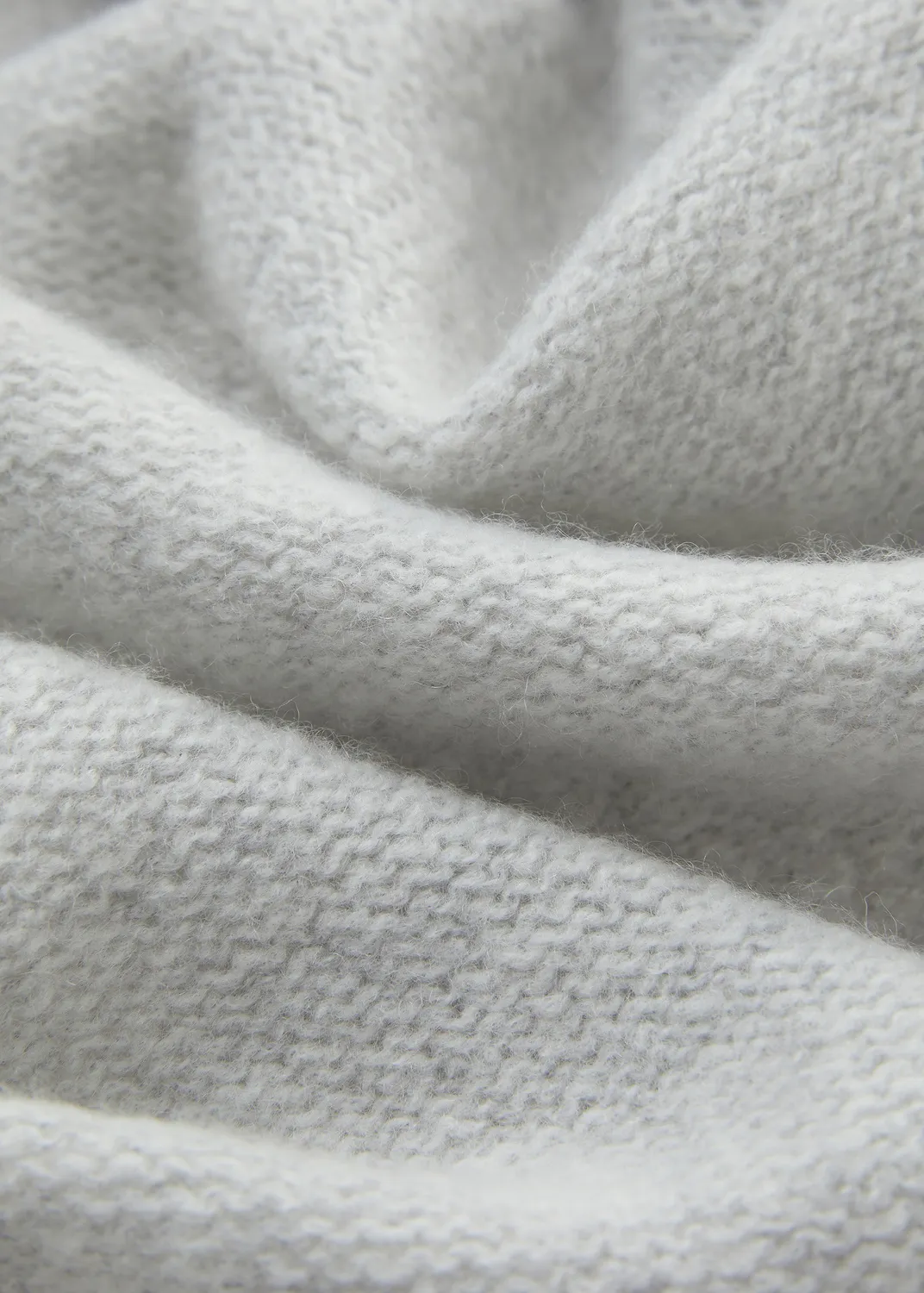 Senatex Cardigan Lurex-Abschluss Lightgrey Wolle-Kaschmir