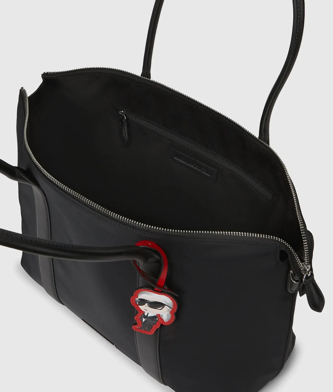 Karl Lagerfeld Ikon Nylon Charm Tote Tasche groß