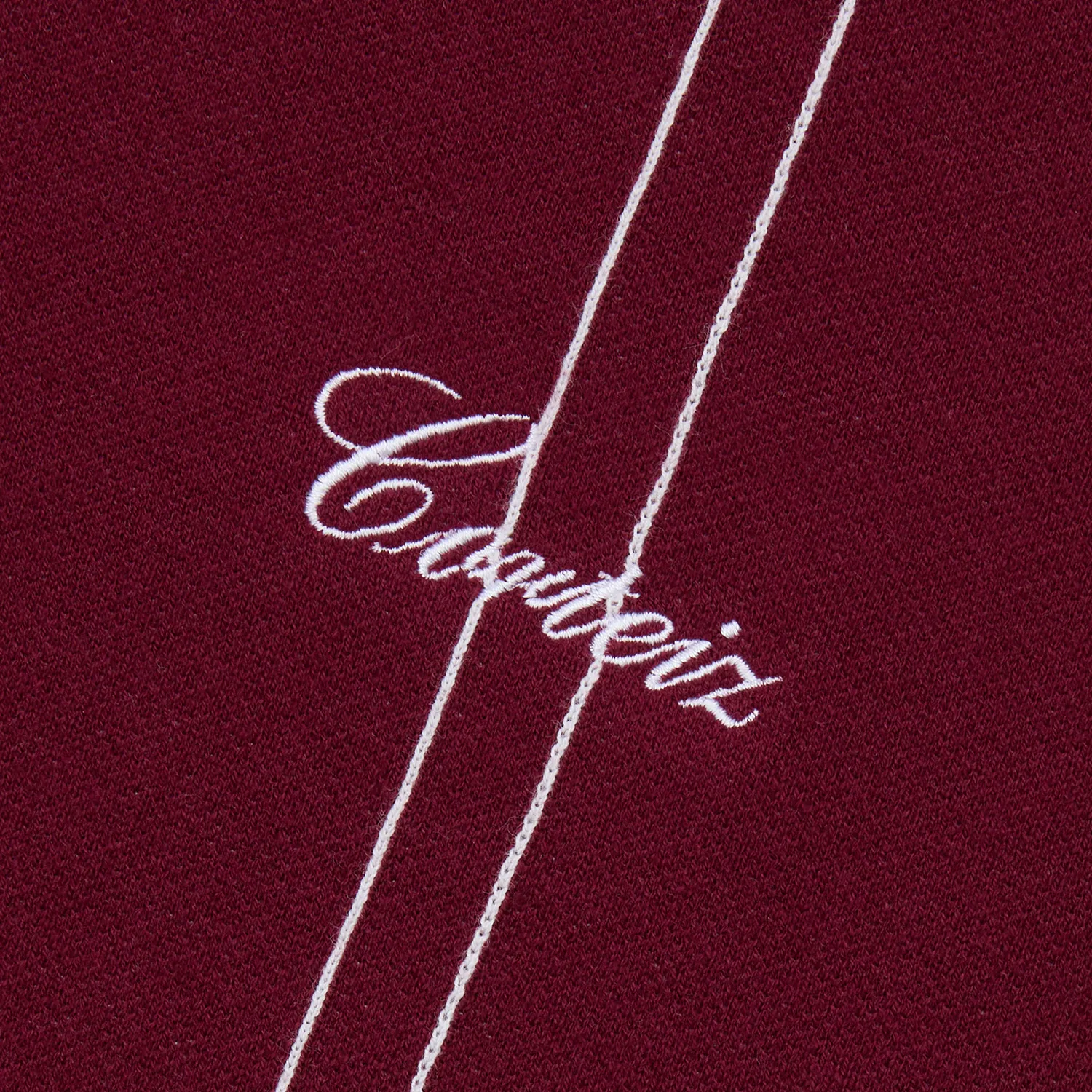 Corteiz Santi Knit Jersey Burgundy Baumwoll-Trikot