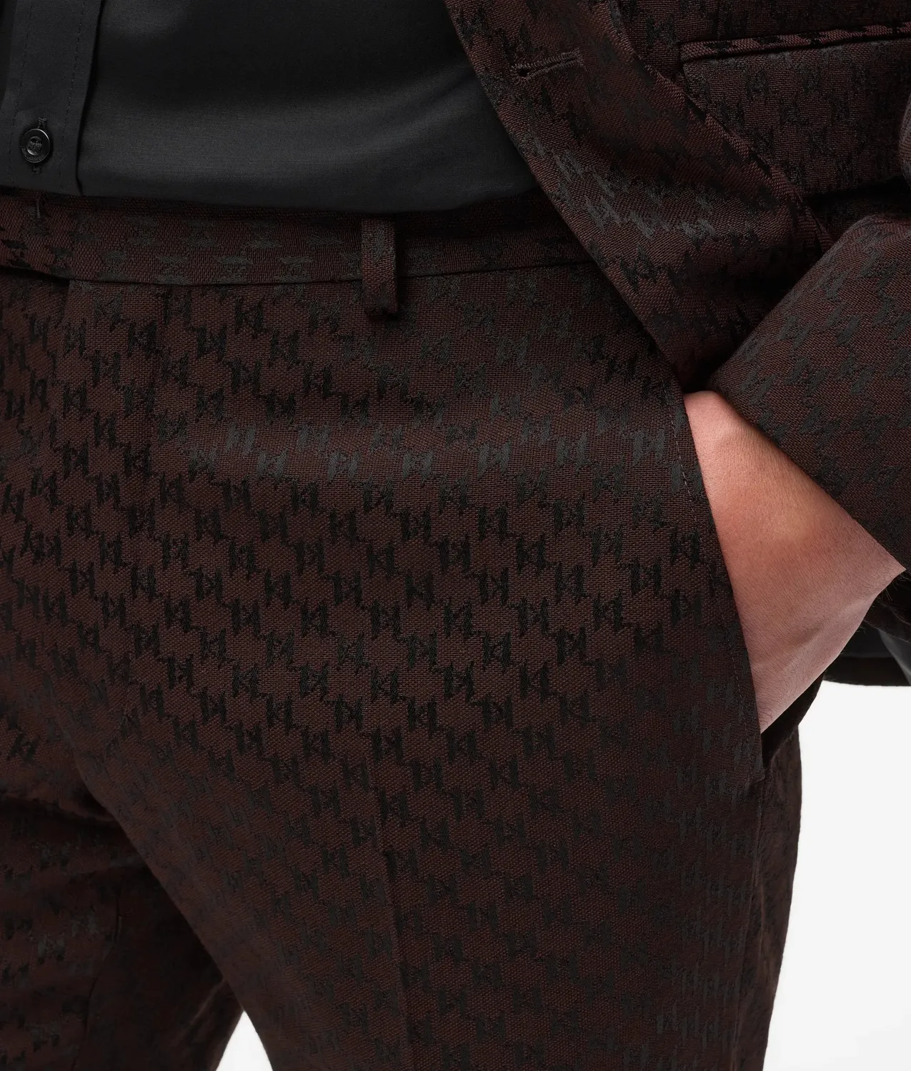 Karl Lagerfeld Monogram Anzughose Karo Gr. 32