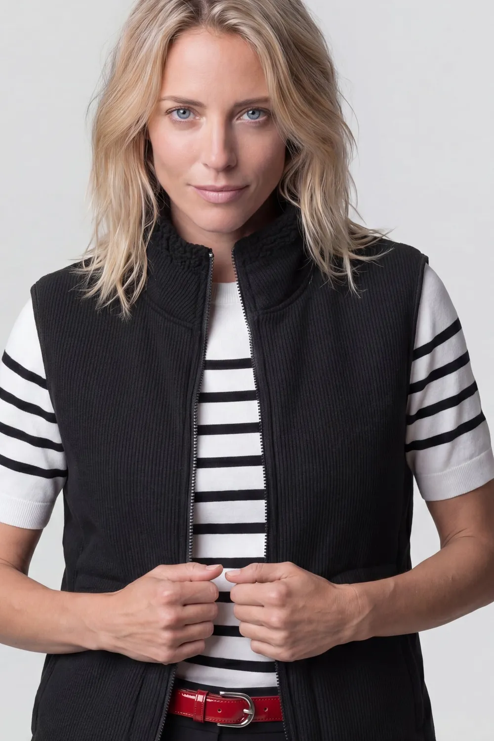 Alife & Kickin EstherAK T Teddy Weste Schwarz Damen