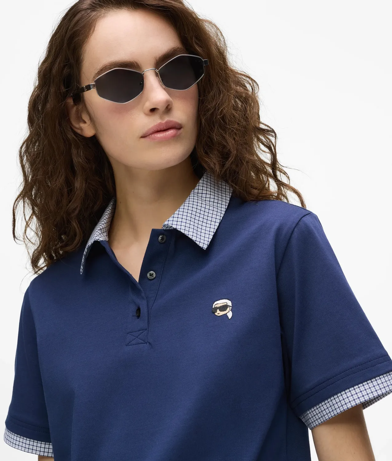 Karl Lagerfeld Ikon Check Polo Poloshirt Pique