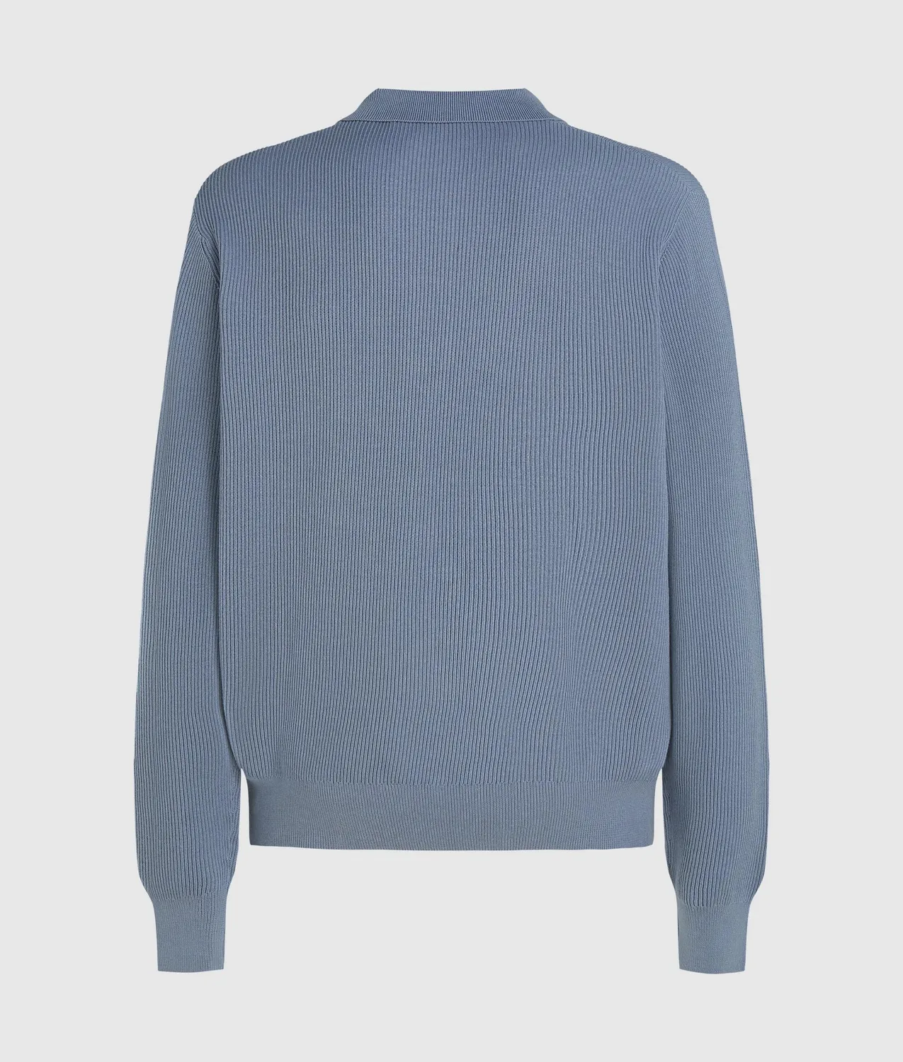 Karl Lagerfeld Poloshirt Langarm Rippstrick Monogramm