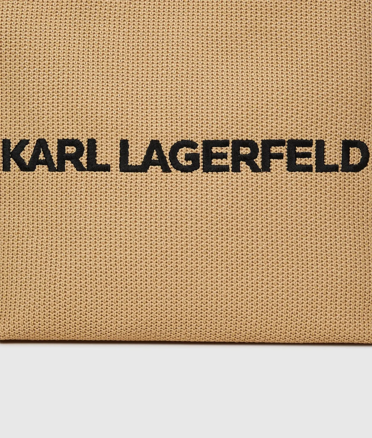 Karl Lagerfeld Logo Large Square gewebte Strandtasche