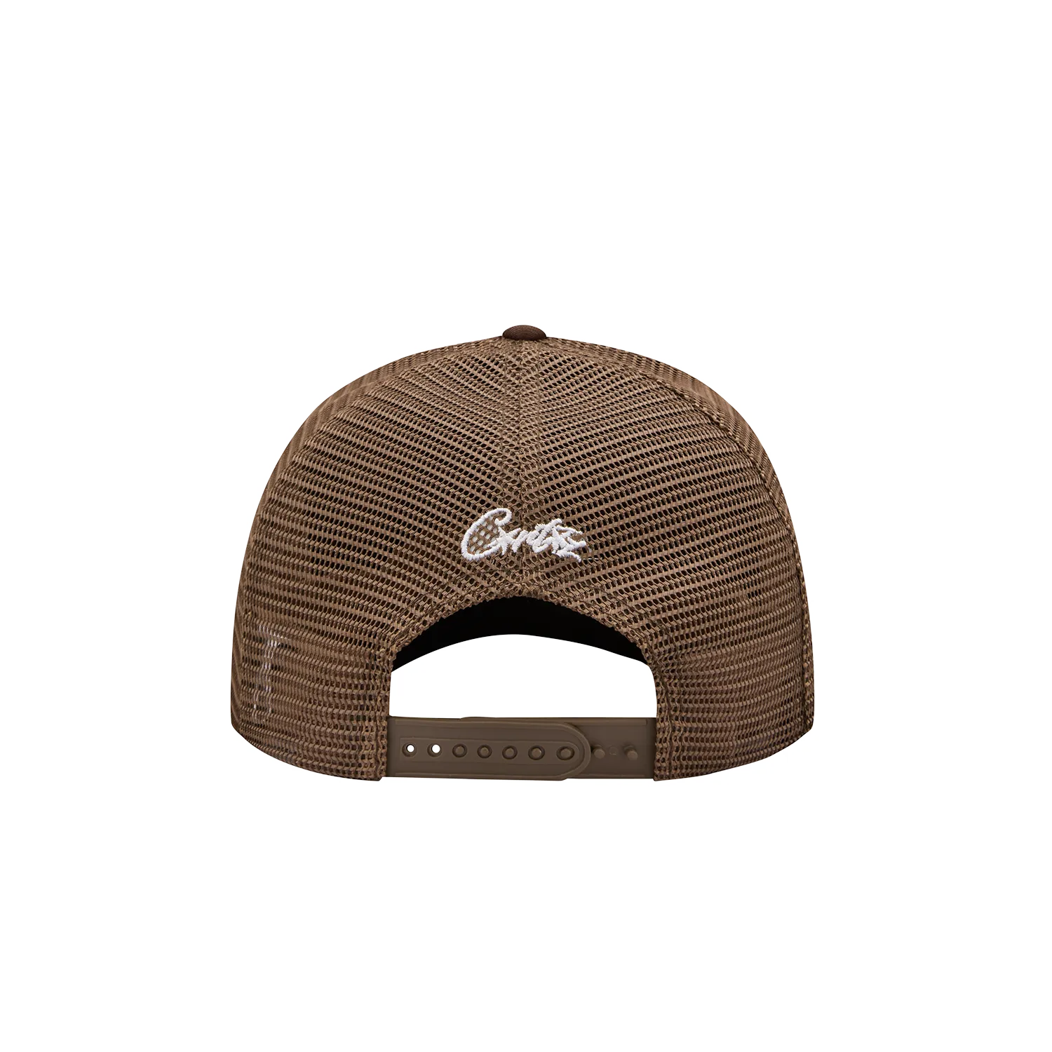 Corteiz Island Puff Print Trucker Cap Braun Snapback
