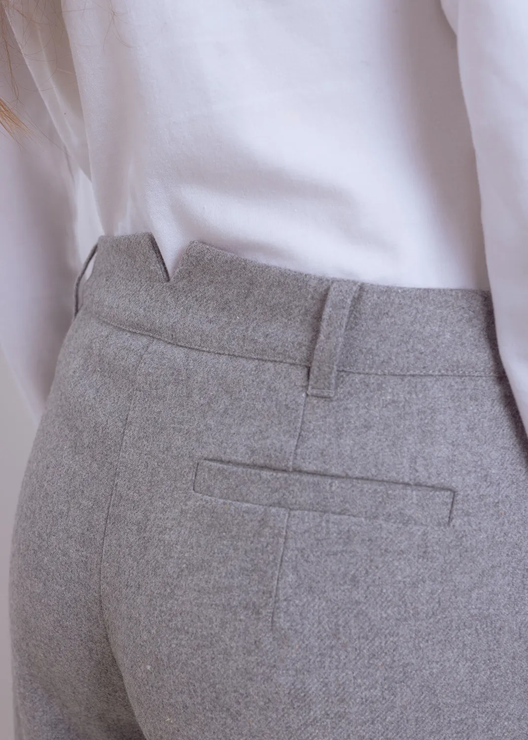 Senatex Bundfaltenhose Hose Silver Wolle weit Gr.34