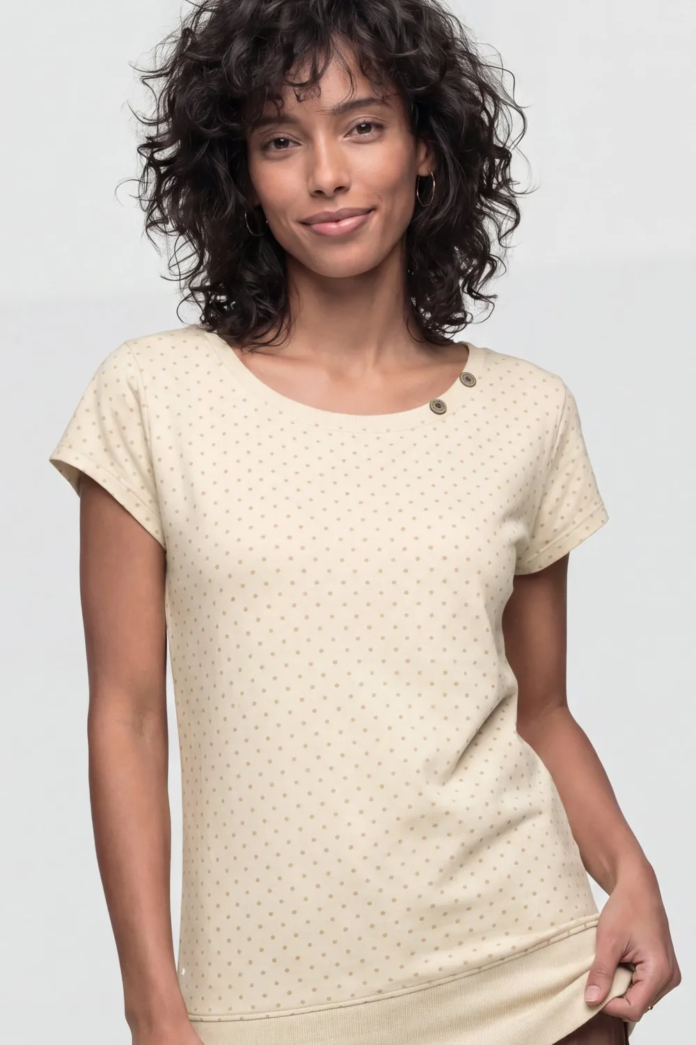 Alife & Kickin BirteAK P T-Shirt Beige Damen
