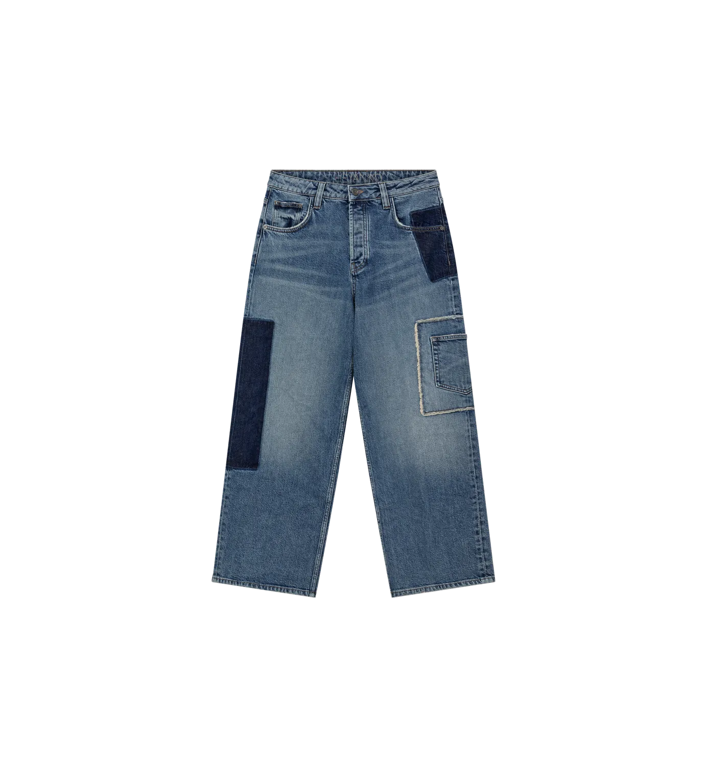 Mos Mosh MMHPure Jeans Hellblau Wide Leg Ankle